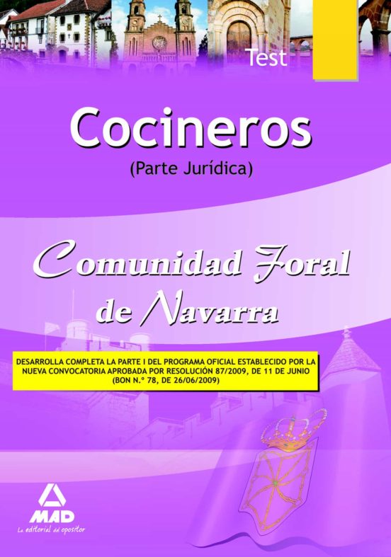 Cocineros De La Comunidad Foral De Navarra. Test De La Parte Jurídica