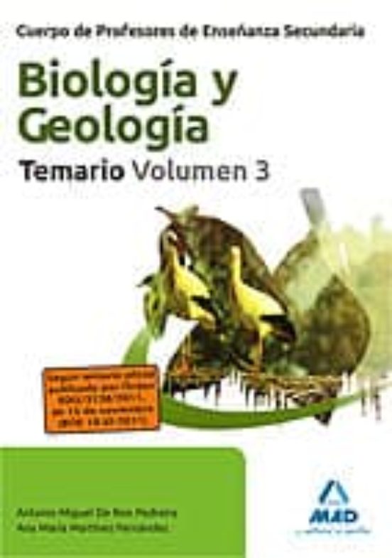 Cuerpo De Profesores De Enseñanza Secundaria. Biologia Y Geologia . Te