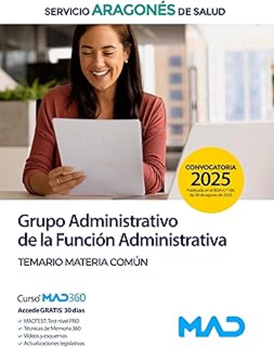 Grupo Administrativo De La Función Administrativa. Temario Materi A Co