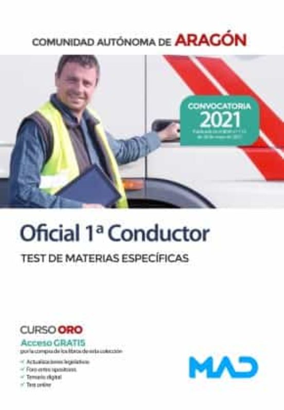 Oficial 1ª Conductor De La Comunidad Autónoma De Aragón. Test De Materias Específicas