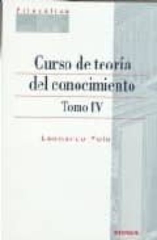 Curso De Teoria Del Conocimiento