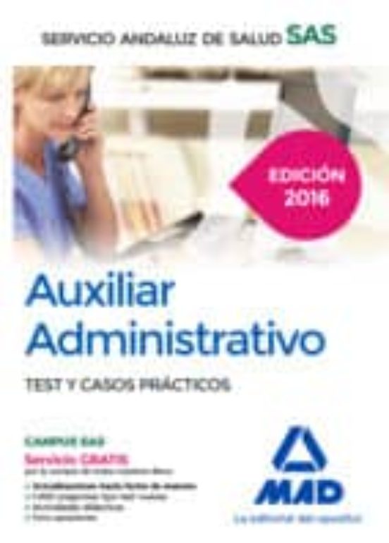 Auxiliar Administrativo Test Y Casos Practicos 2016: Servicio Andaluz