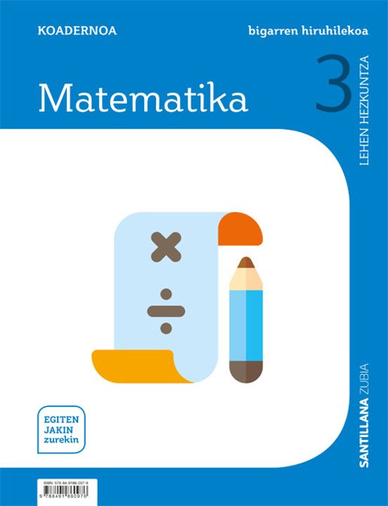 Matematika 3º Lehen Hezkuntza Koadernoa 2 Saber Hacer Ed 2019 Euskera