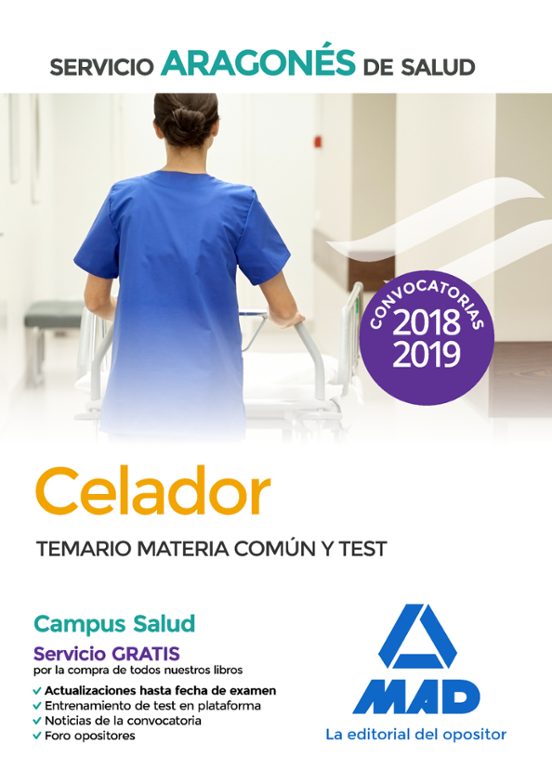 Celador Del Servicio Aragonés De Salud . Temario Materia Común Y Test