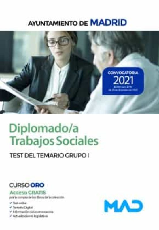 Diplomado/a Trabajos Sociales Del Ayuntamiento De Madrid. Test Del Temario Grupo I