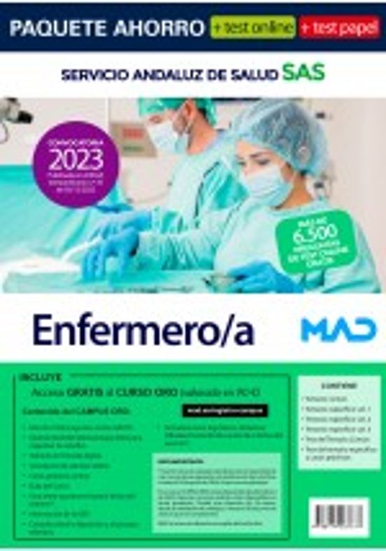 Paquete Ahorro Test Papel + Test Online Enfermero/a Servicio Andaluz D