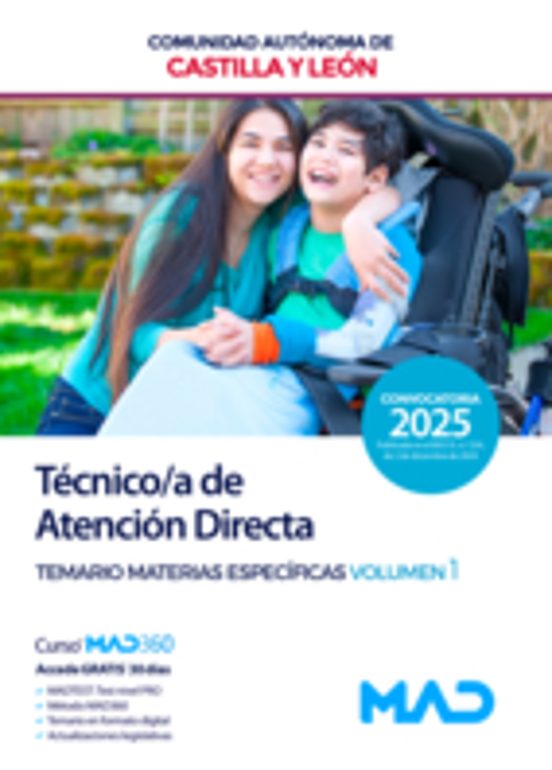 Técnico/a De Atención Directa . Temario Materias Específica
