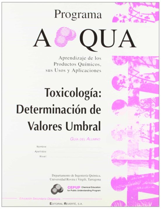 Toxicologia Determinacio De Valor Llindar. Guia Del Alumne