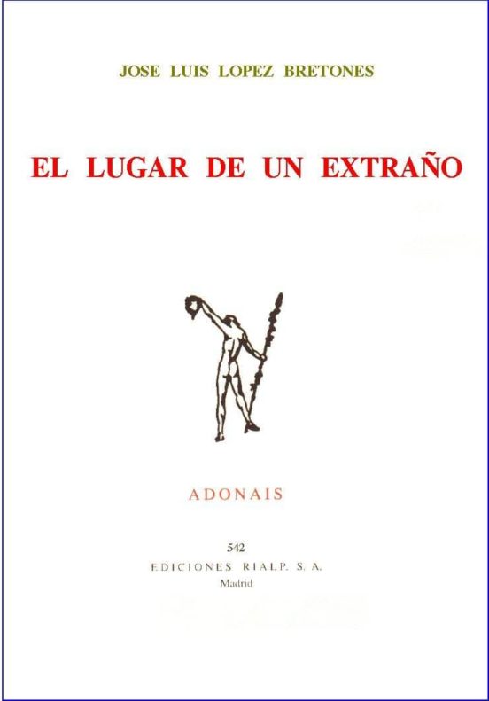 El Lugar De Un Extraño Accesit Del Premio Adonais 1998