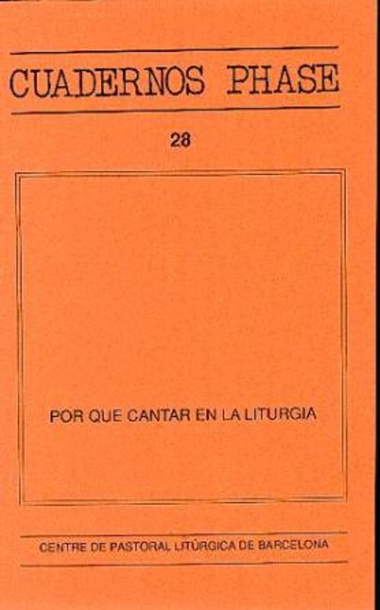 Por Qué Cantar En La Liturgia