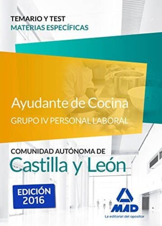 Ayudante De Cocina Grupo Iv Personal Laboral Castilla Y Leon Temario Y