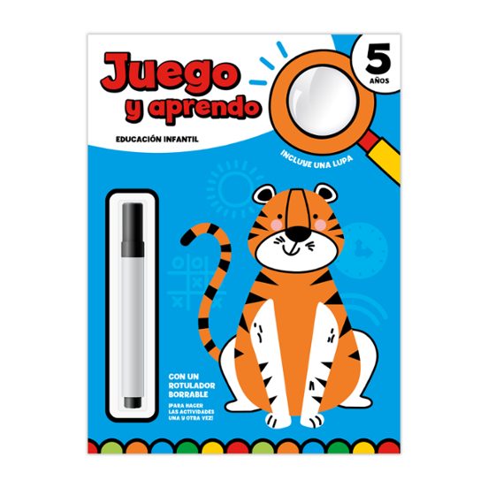 Juego Y Aprendo 5 Años - Con Lupa Y Rotulador Borrable