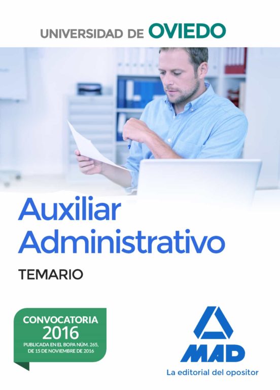 Escala De Auxiliares Administrativos De La Universidad De Oviedo. Temario