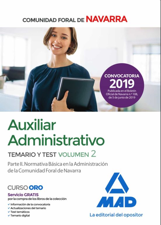 Auxiliar Administrativo De La Comunidad Foral De Navarra. Temario Y Test Volumen 2