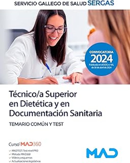 Técnico/a Superior En Dietética Y En Documentación Sanitaria. Temario