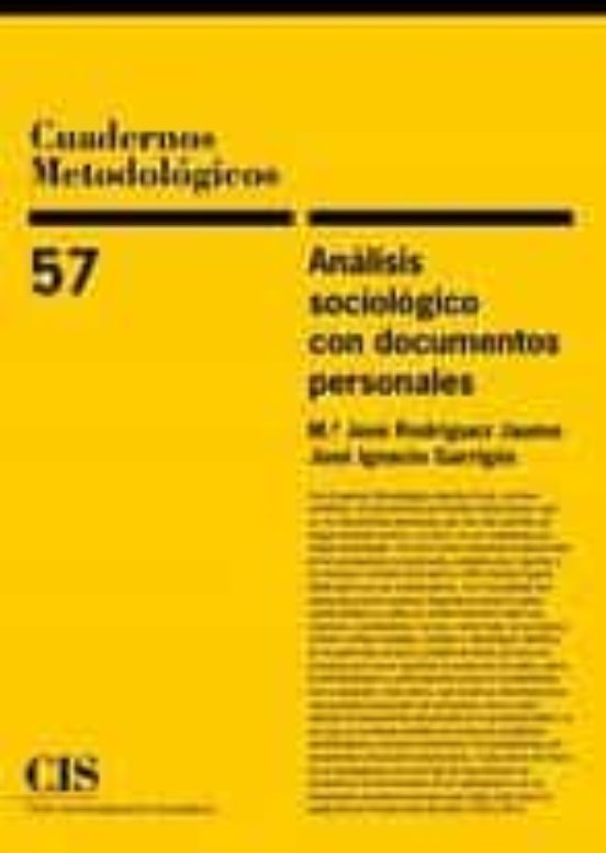 Análisis Sociológico Con Documentos Personales