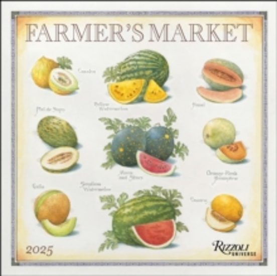 Farmers Market 2025 Wall Calendar