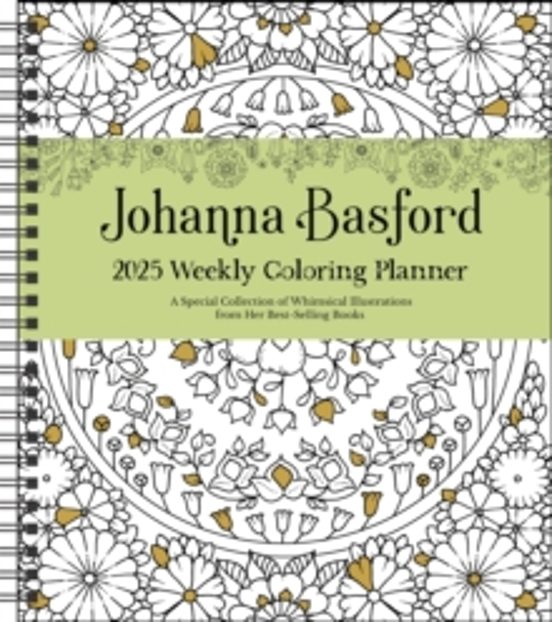 Johanna Basford 12-month 2025 Weekly Coloring Calendar