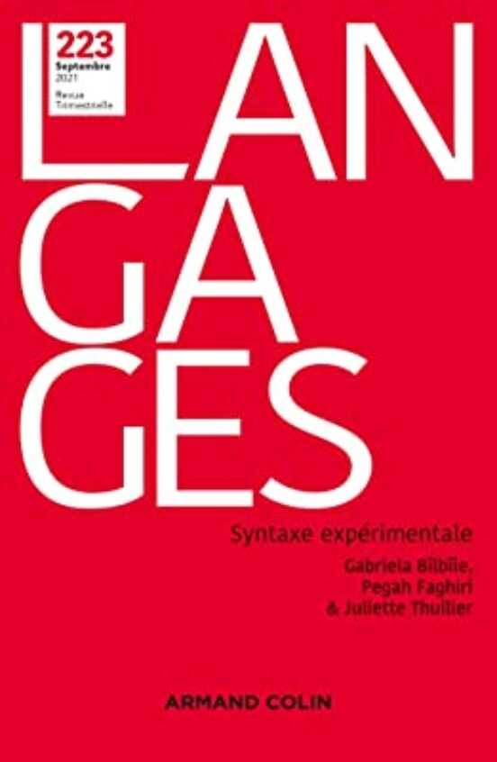 Langages N°223. Syntaxe Expérimentale