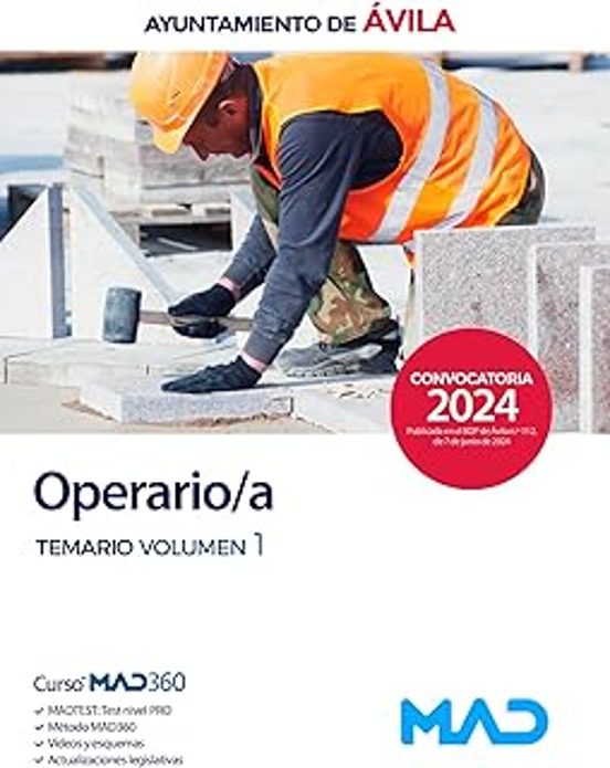 Operario/a Del Ayuntamiento De Avila. Temario Volumen 1