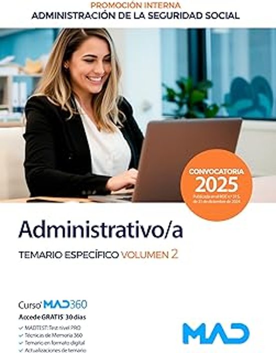 Administrativo/a Seguridad Social . Temario Específ