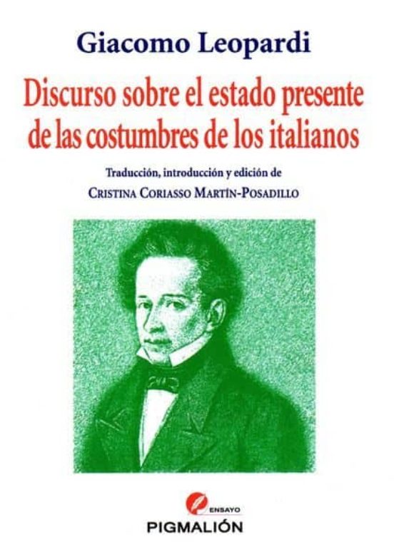 Discurso Sobre El Estado Presente De Las Costumbres De Los Italia Nos