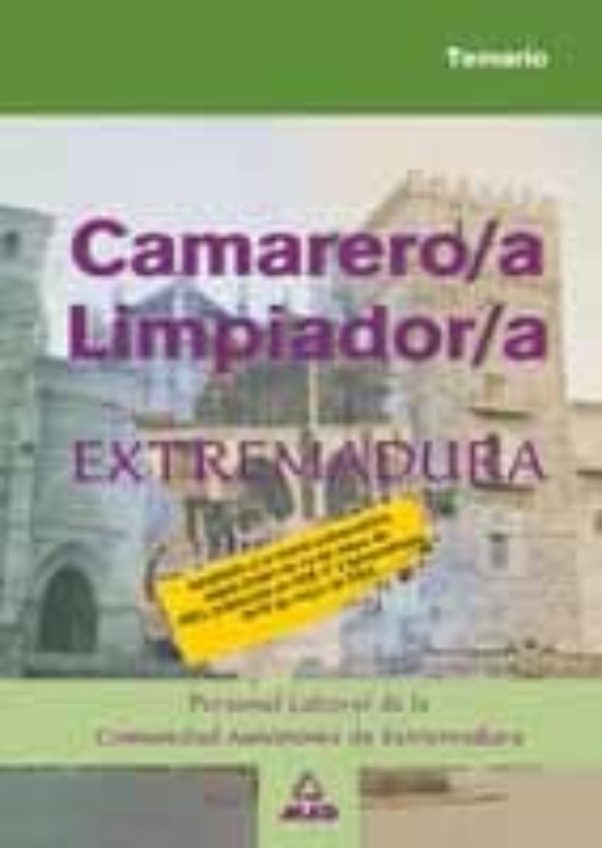 Camarero Limpiador: Personal Laboral De La Comunidad Autonoma De Extre