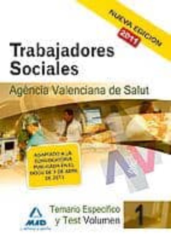 Trabajadores Sociales De La Agencia Valenciana De Salud. Temario Espec