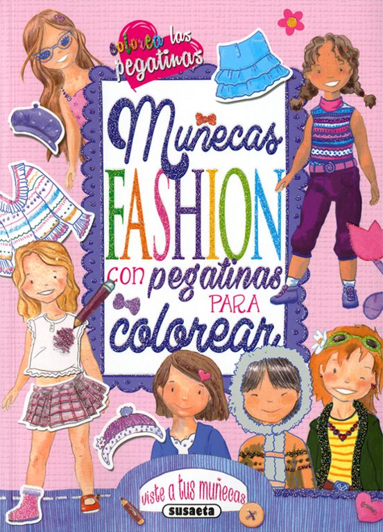 Muñecas Fashion Con Pegatinas Para Colorear
