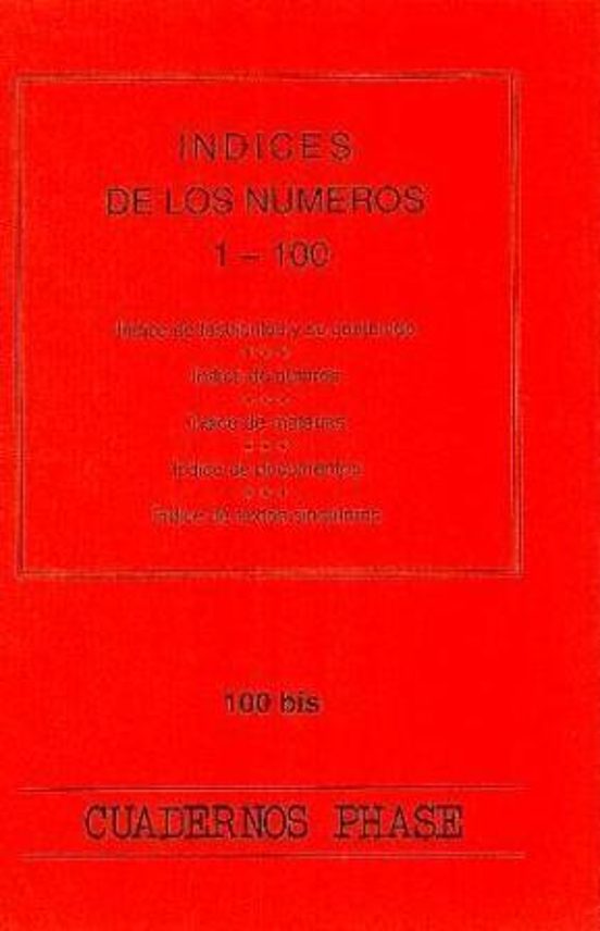 Índice De Los 100 Números De CPH