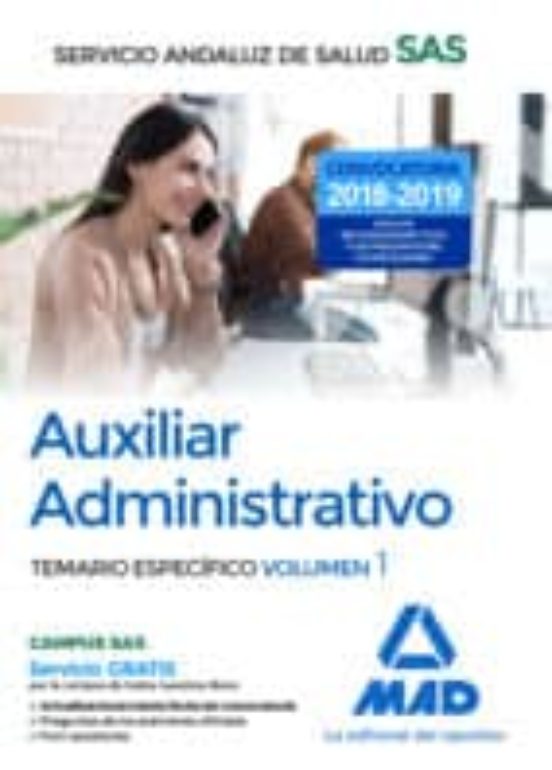 Auxiliar Administrativo Del Servicio Andaluz De Salud. Temario Específico Volumen 1