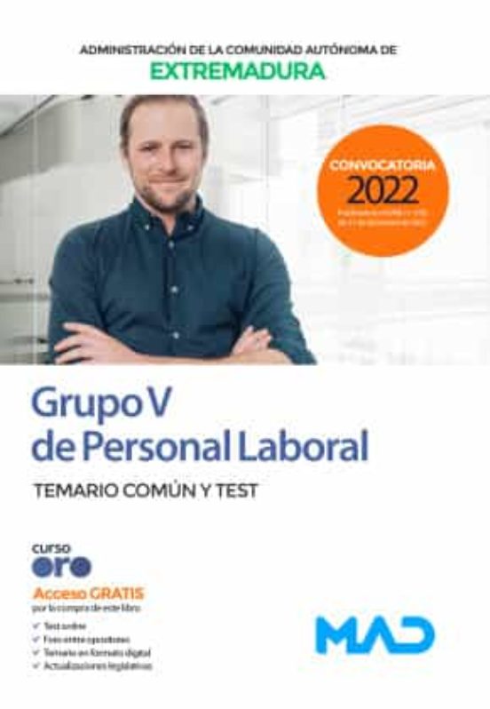 Grupo V De Personal Laboral. Comunidad Auotónoma De Extremadura. Temar