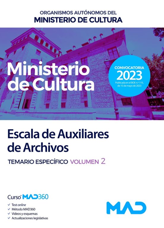 Escala De Auxiliares De Archivos. Organismos Autónomos Del Ministerio