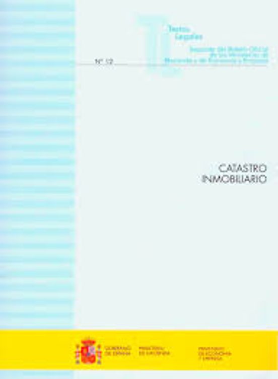 Catastro Inmobiliario. Separata Nº 12 Del Boletín Oficial De Los Minis