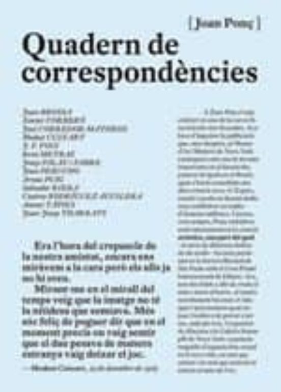 Quadern De Correspondències