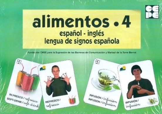 Alimentos 4. Español-ingles. Lengua De Signos Española