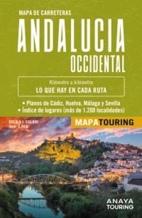 Mapa De Carreteras De Andalucía Occidental Escala 1:340