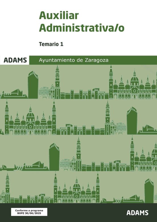 Temario 1 Auxiliar Administrativa-o Ayuntamiento De Zaragoza