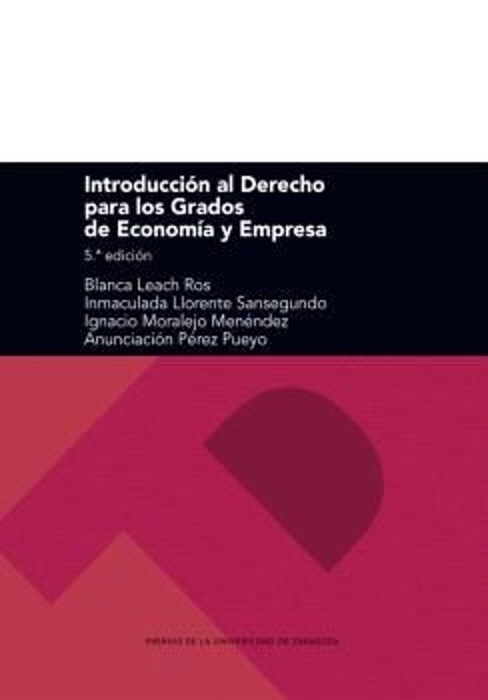Introducción Al Derecho Para Los Grados De Economía Y Empresa