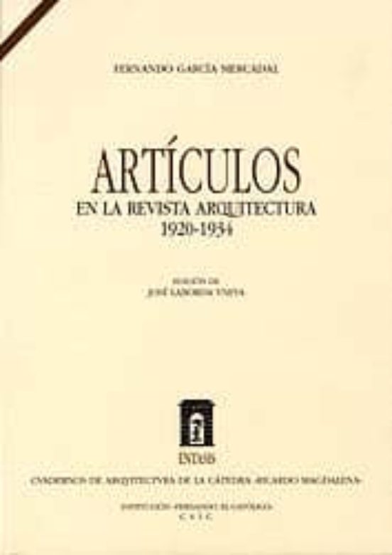 Articulos En La Revista Arquitectura 1920-1934