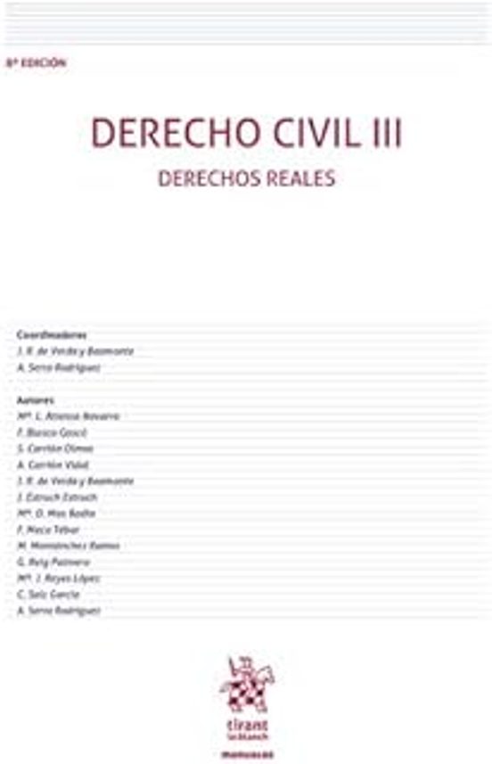 Derecho Civil III. Derechos Reales 8ª Edición