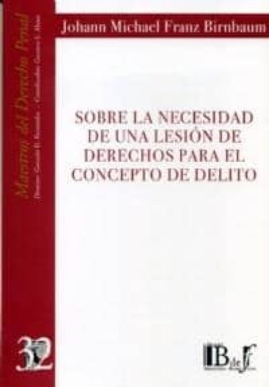 Sobre La Necesidad De Una Lesion De Derechos Para El Concepto De Delit