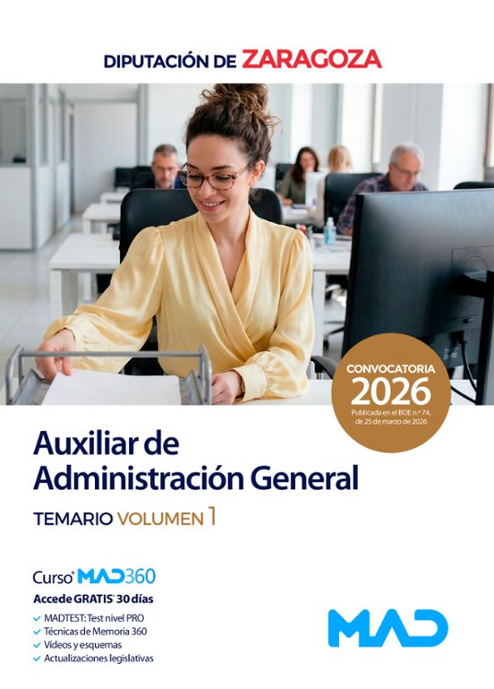 Auxiliar De Administración General. Diputación Provincial De Zara Goza