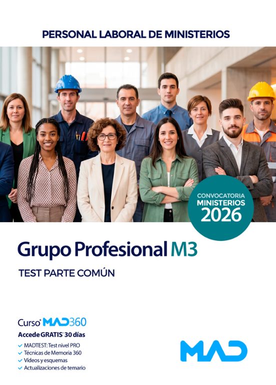 Grupo Profesional M3. Personal laboral de ministerios. Test parte común