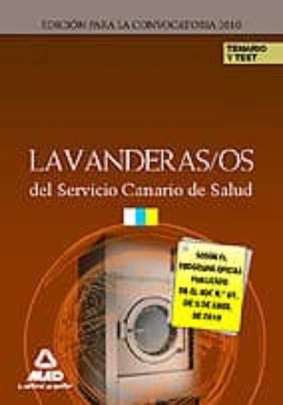 Lavanderas Del Servicio Canario De Salud. Temario Y Test