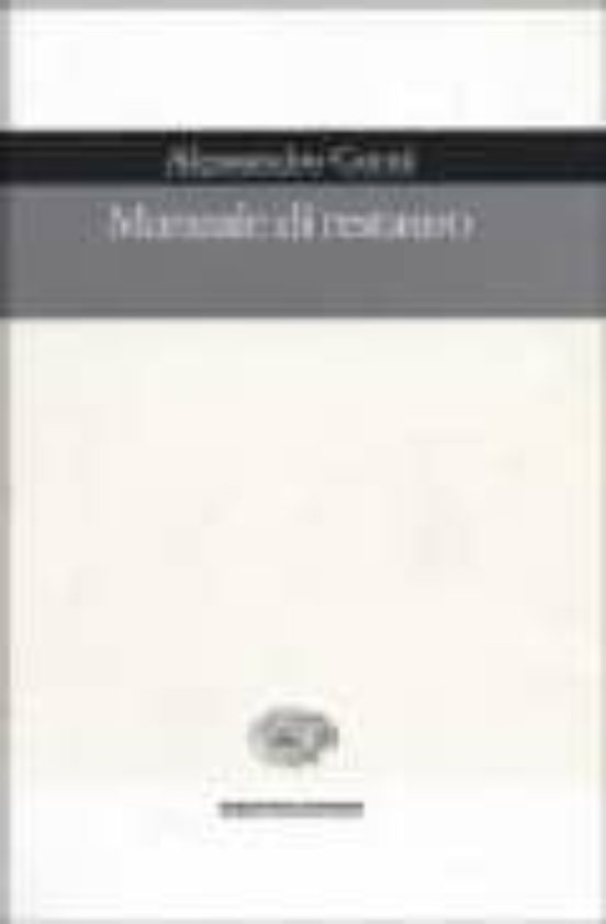 Manuale Di Restauro