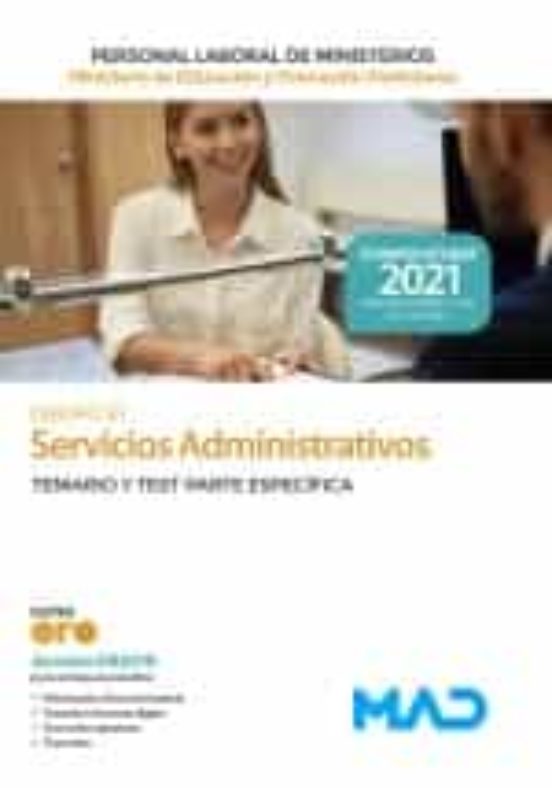 Servicios Administrativos Del Ministerio De Educación Y Formación Profesional. Temario Y Test Parte Específica