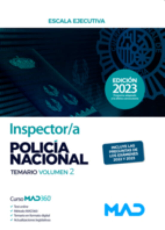 Inspector/a De Policía Nacional. Temario Volumen 2