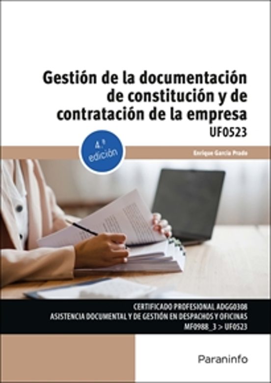 Gestión De La Documentación De Constitución Y De Contrat Ació
