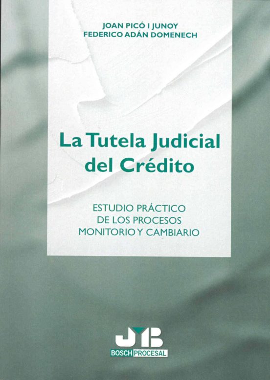 La Tutela Judicial Del Credito: Estudio Practico De Los Procesos Monit